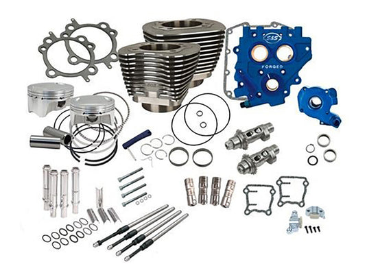 110ci Power Pack Kit with 585 Chain Drive Easy Start Camshafts – Black. Fits Big Twin 2007-2017.