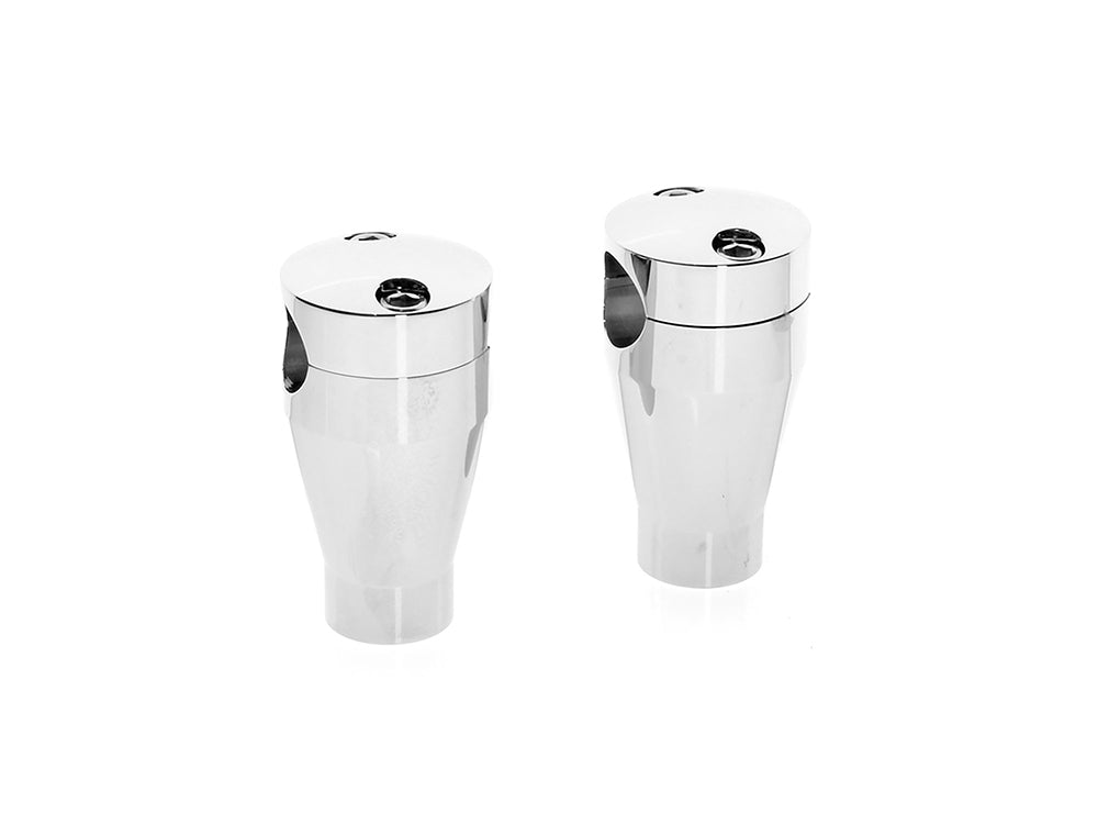 3in. Round Top Risers – Chrome. Fits 1in. Handlebar. – Pro Class Customs