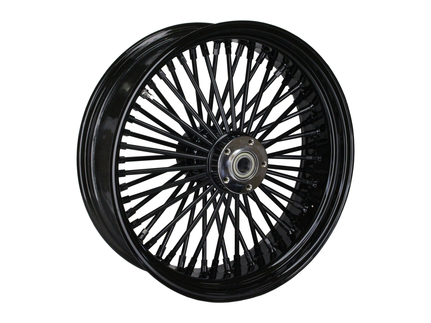 18in. x 5.5in. Mammoth Fat Spoke Rear Wheel – Gloss Black. Fits Dyna 2 ...