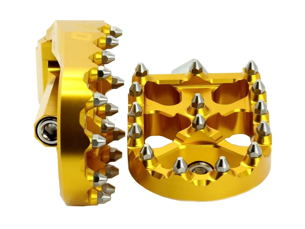 V2 MX Footpegs with HD Male Mount – Gold. – Pro Class Customs