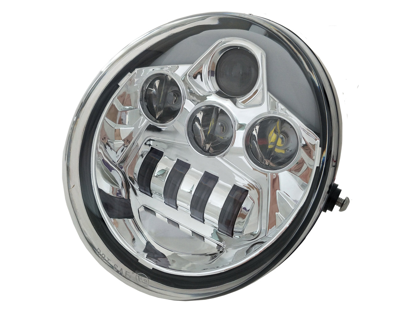 5-3/4in. LED HeadLight Insert with DRL - Chrome. Fits Night Rod Specia ...