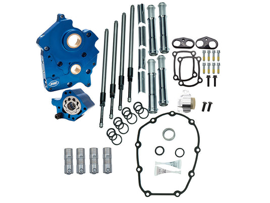Cam Chest Kit with Chrome Pushrod Kit, No Cam – Suits Chain Drive Camshaft. Fits Touring 2017up & Softail 2018up with Oil Cooled Engines.