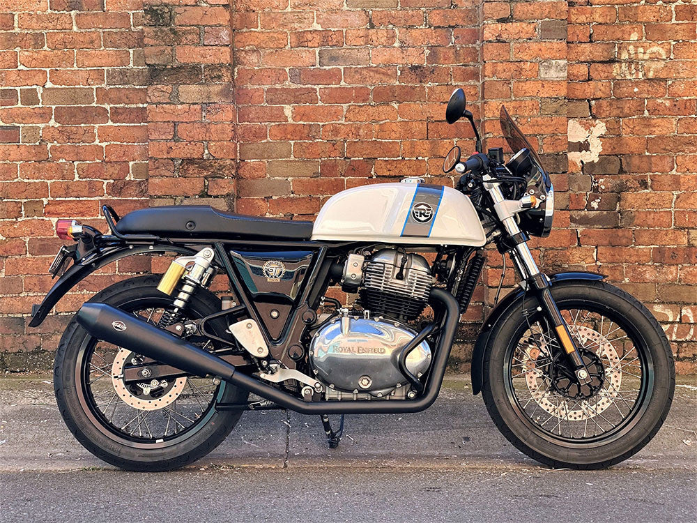 Tapered Cone Slip-On Mufflers - Black. Fits Royal Enfield 650 Twins 20 ...